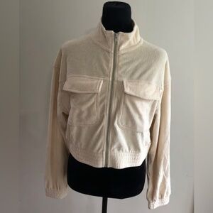 Aerie Cream Utility Corduroy Jacket